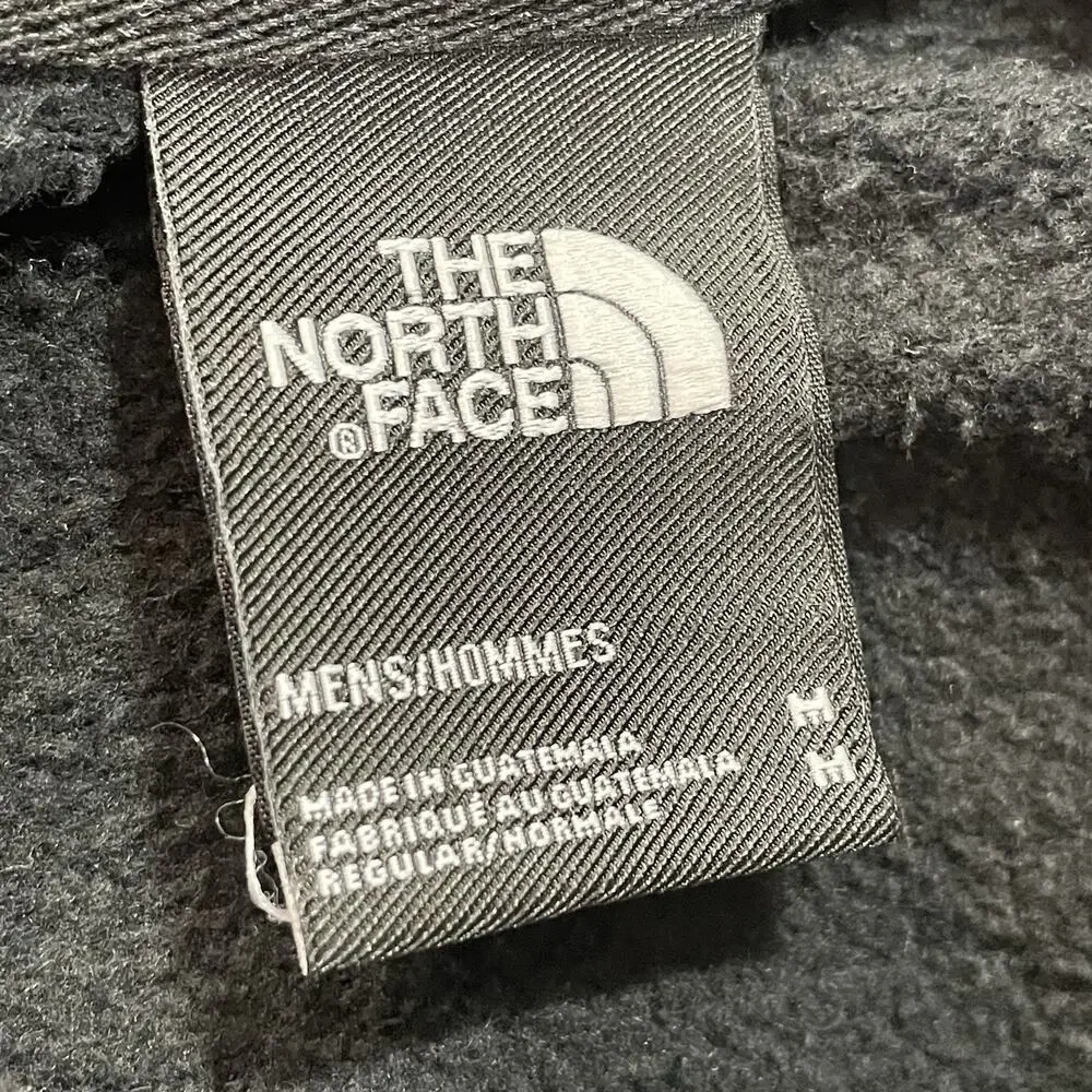 The North Face Pullover Hoodie Men's Medium Faded Black Fleece Kangaroo Pocket